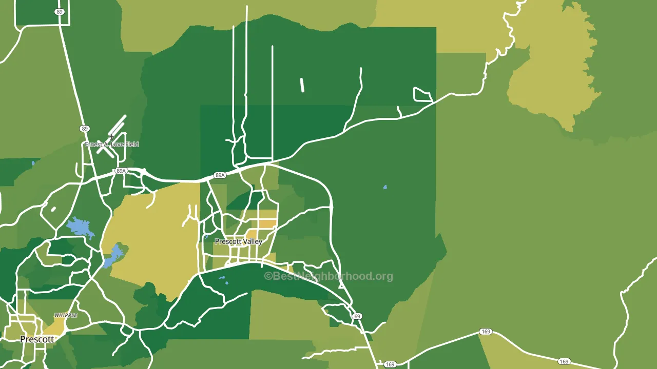Yavapai County, AZ block-group voter-turnout map