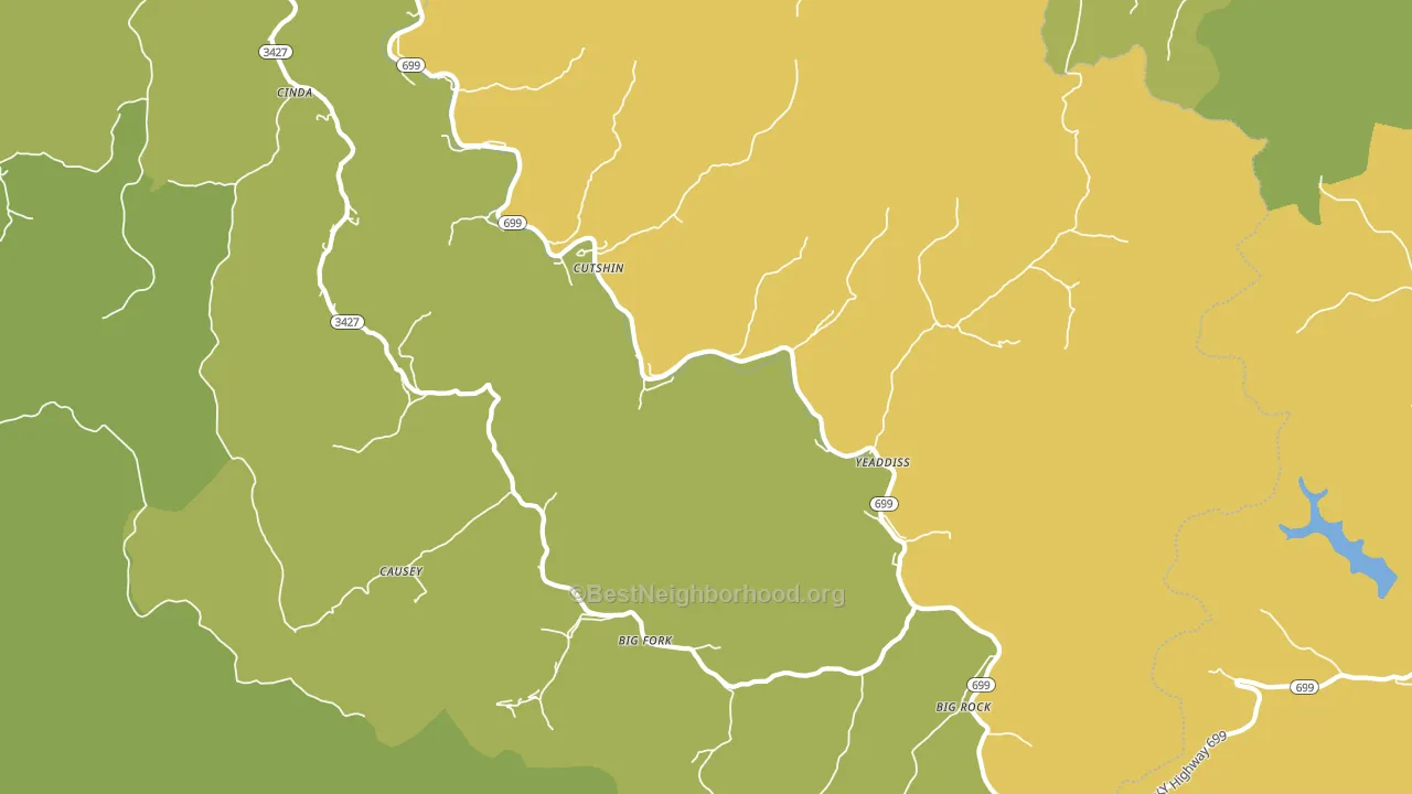 Yeaddiss, KY block-group voter-turnout map
