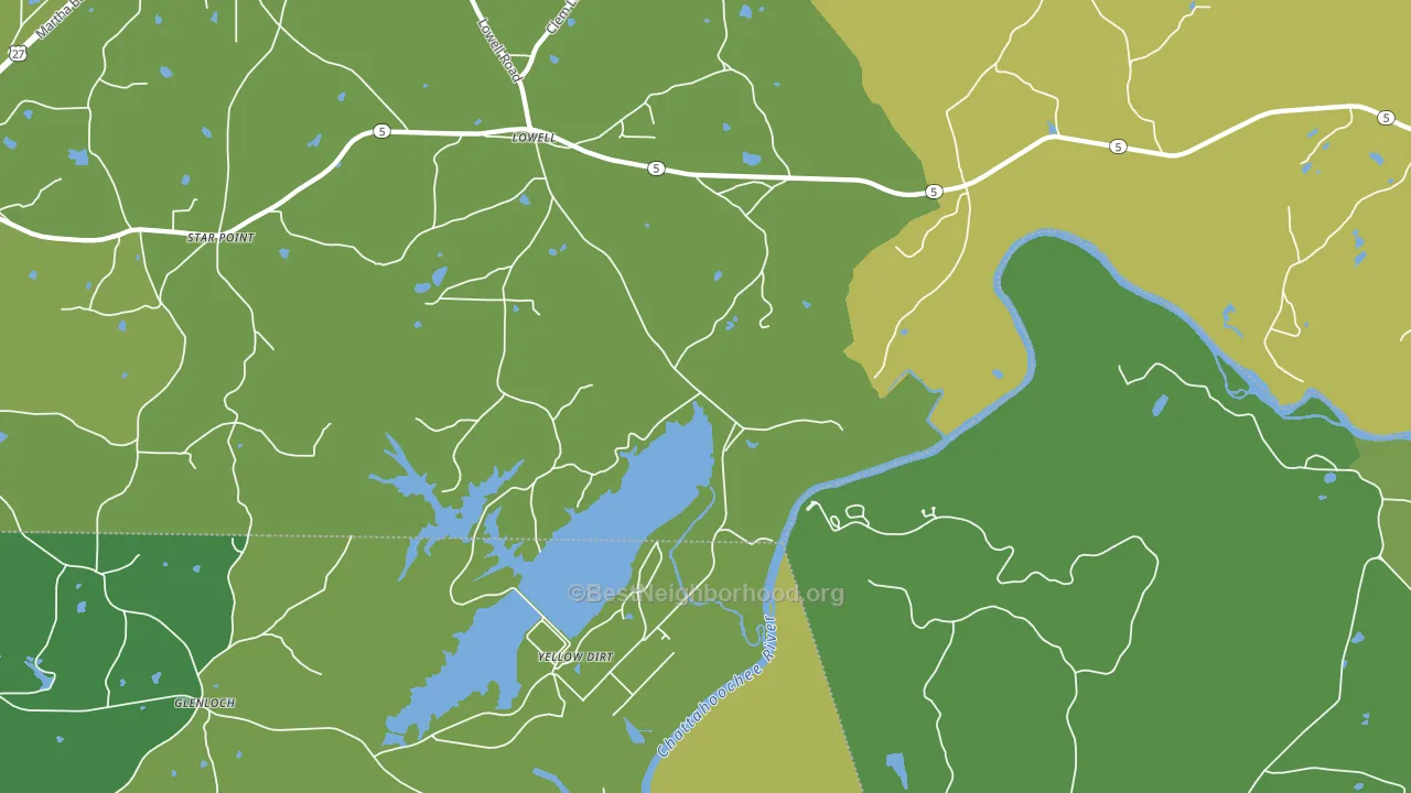 Yellow Dirt, GA block-group voter-turnout map