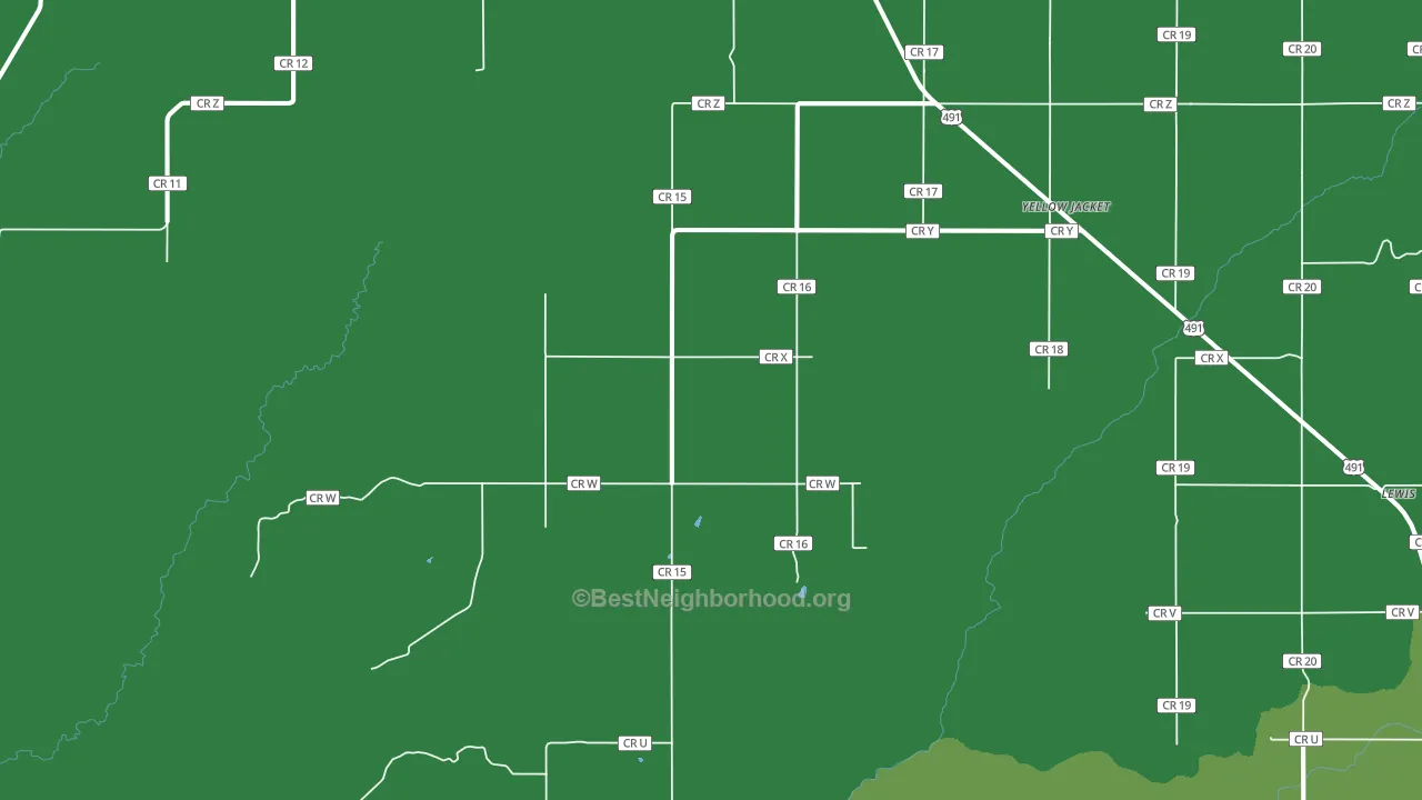 Yellow Jacket, CO block-group voter-turnout map