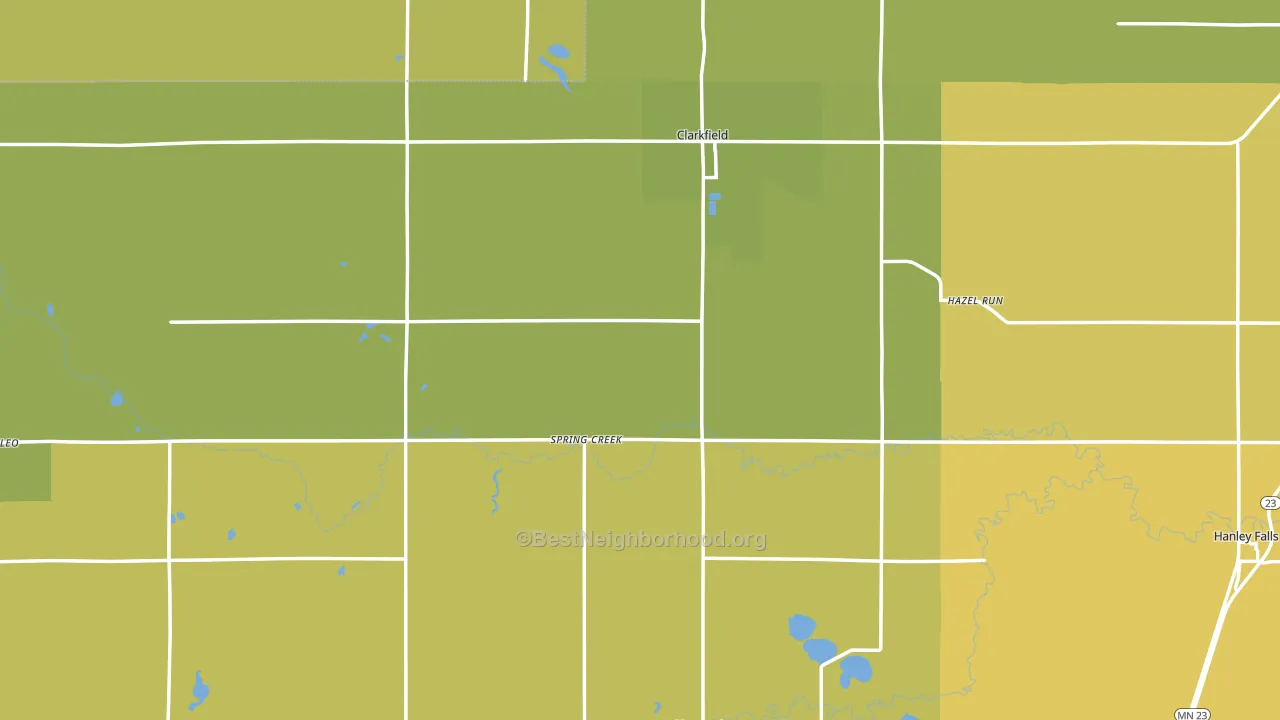 Yellow Medicine County, MN block-group voter-turnout map
