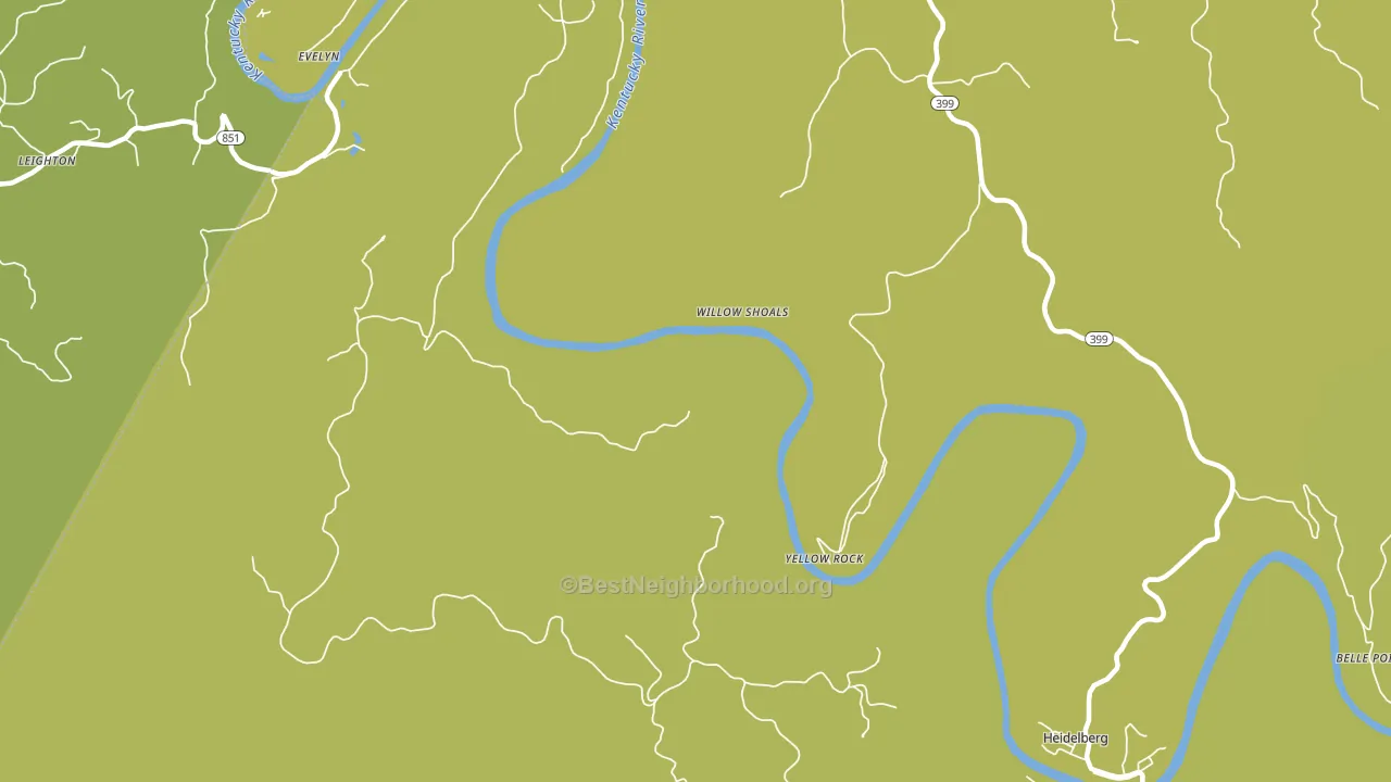 Yellow Rock, KY block-group voter-turnout map