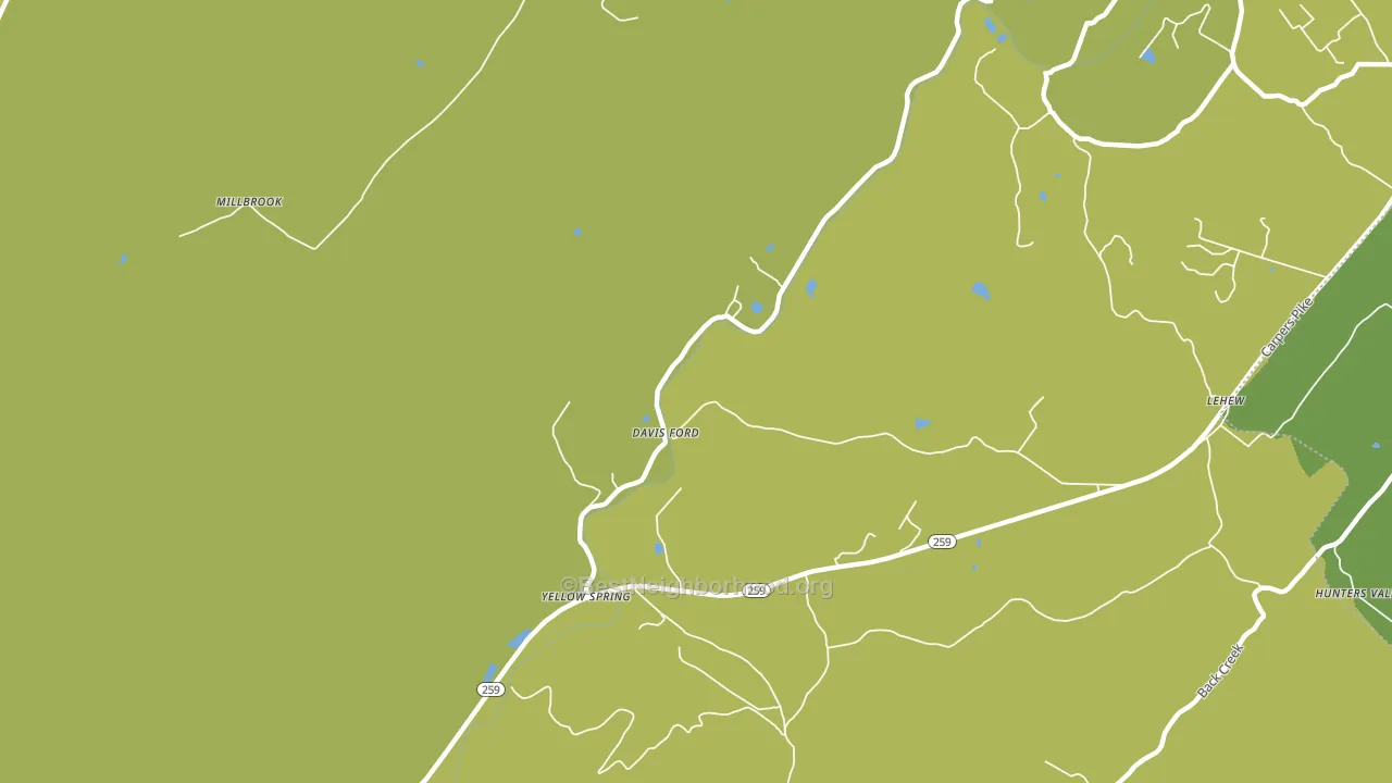 Yellow Spring, WV block-group voter-turnout map