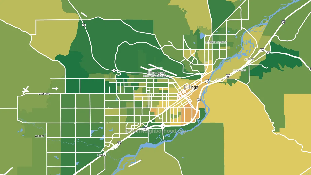 Yellowstone County, MT block-group voter-turnout map