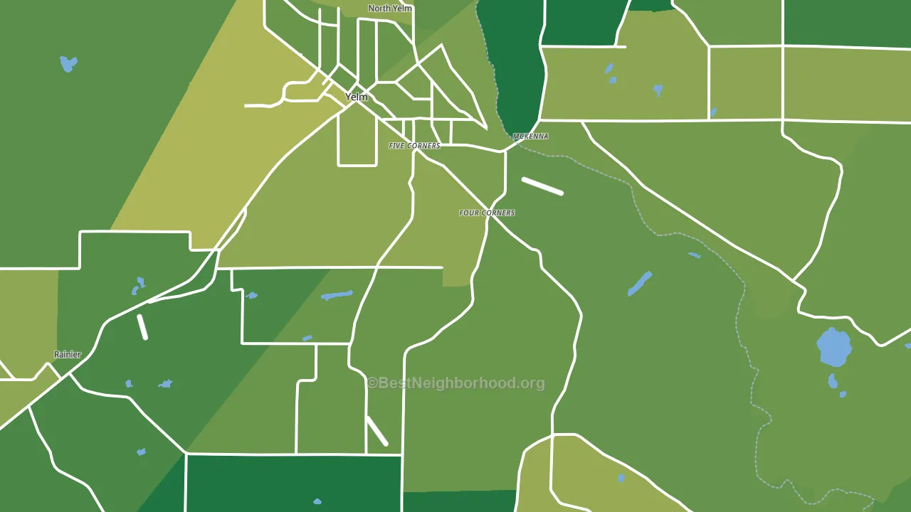Yelm, WA block-group voter-turnout map