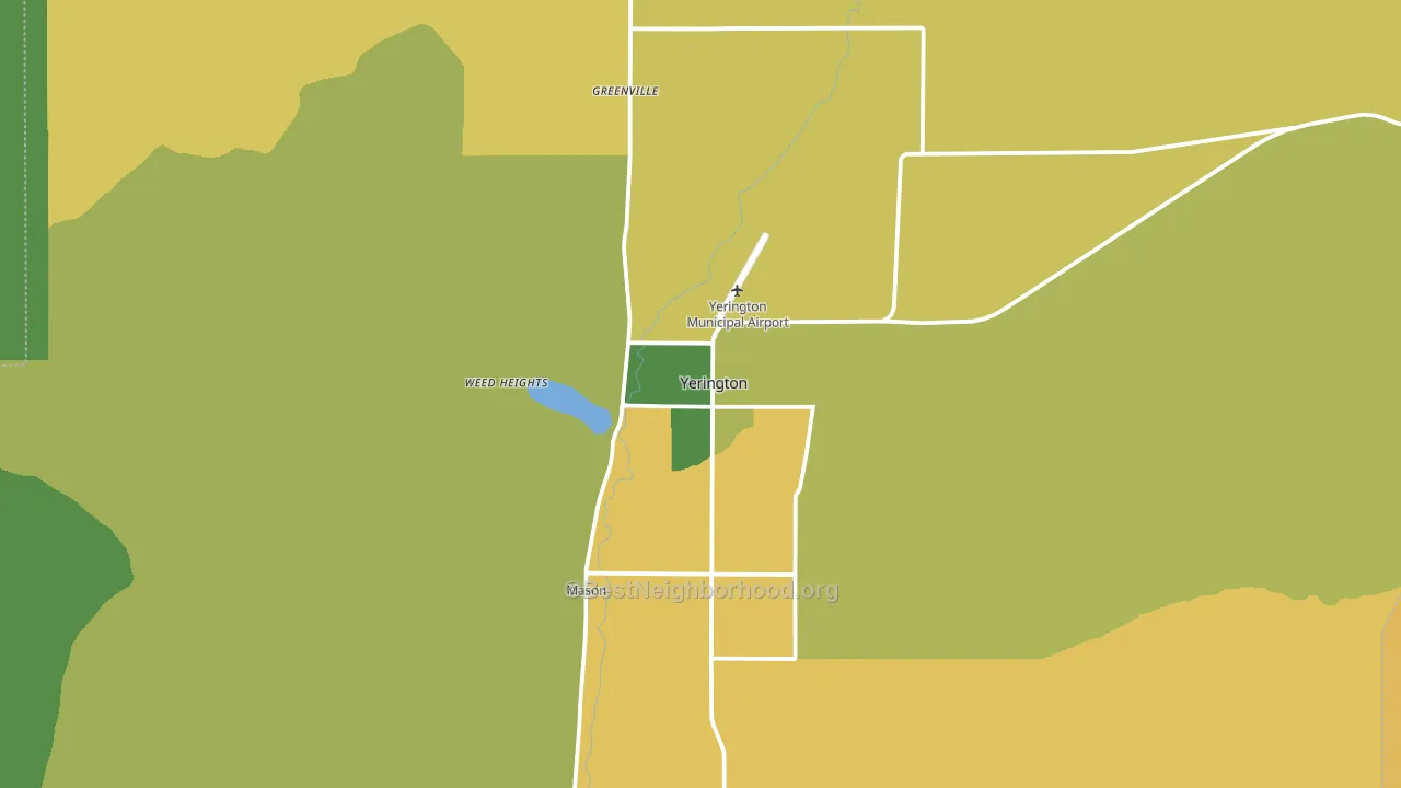 Yerington, NV block-group voter-turnout map
