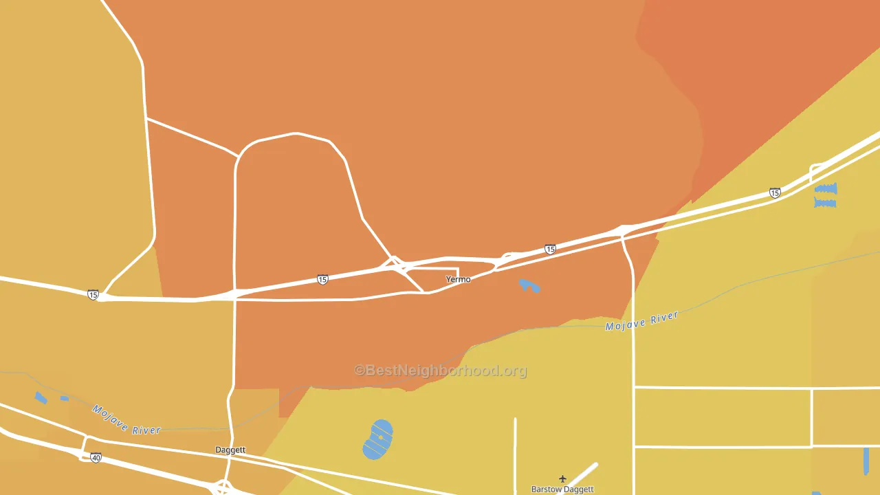 Yermo, CA block-group voter-turnout map
