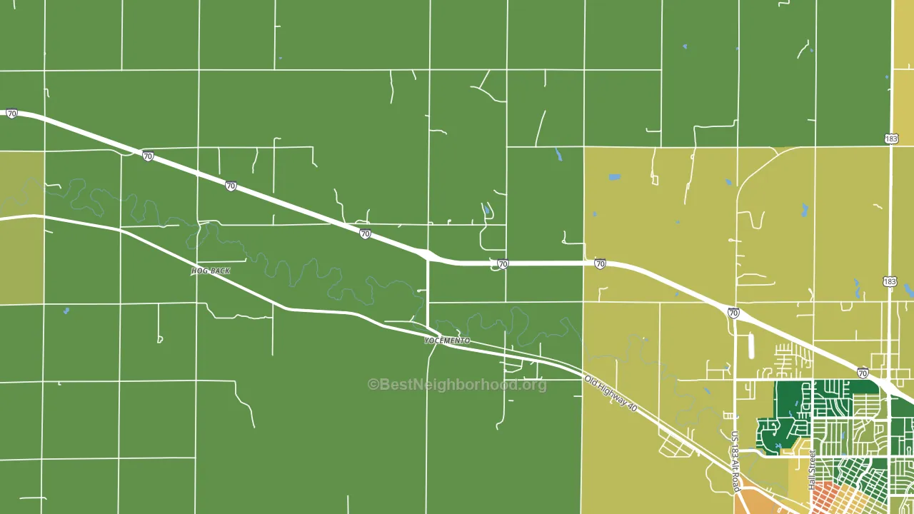 Yocemento, KS block-group voter-turnout map