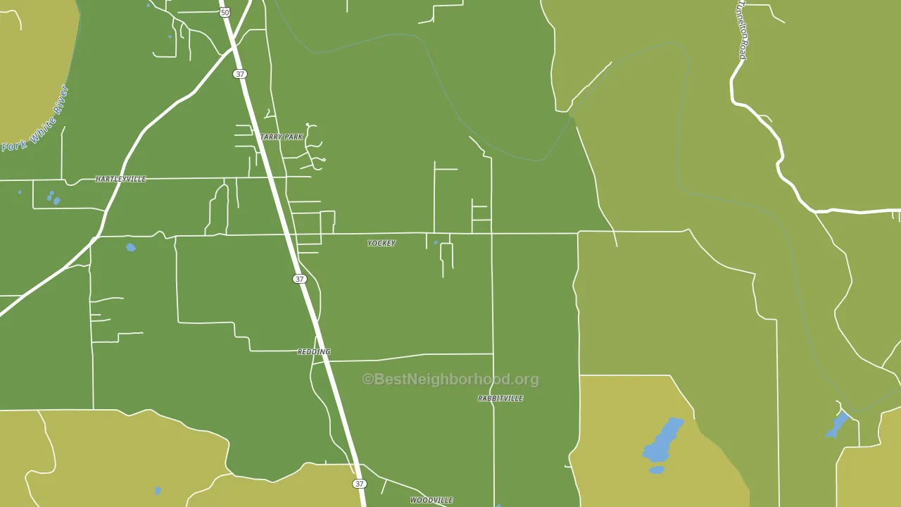 Yockey, IN block-group voter-turnout map