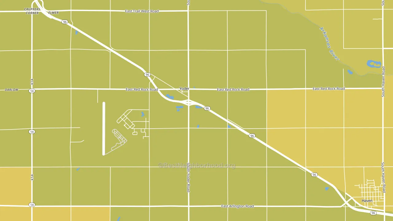 Yoder, KS block-group voter-turnout map