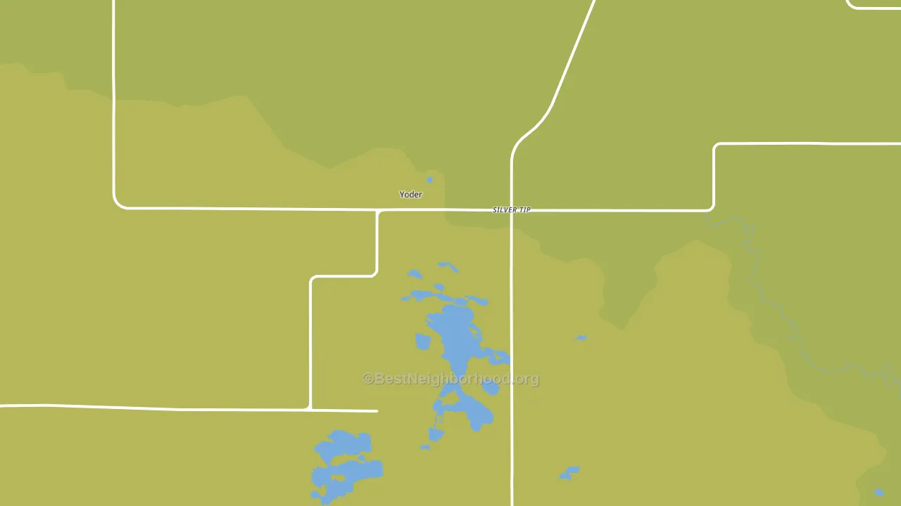 Yoder, WY block-group voter-turnout map