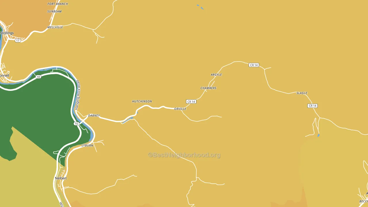 Yolyn, WV block-group voter-turnout map
