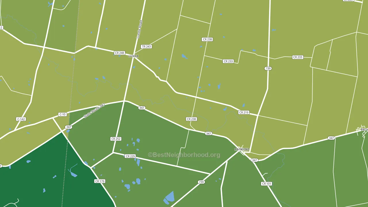 York Center, OH block-group voter-turnout map