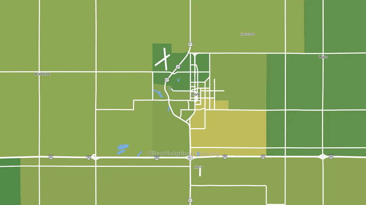 York County, NE block-group voter-turnout map
