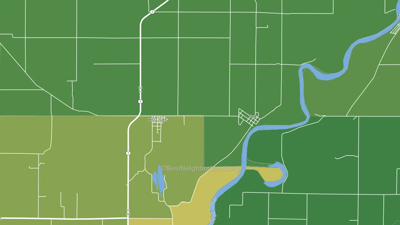 York, IL block-group voter-turnout map