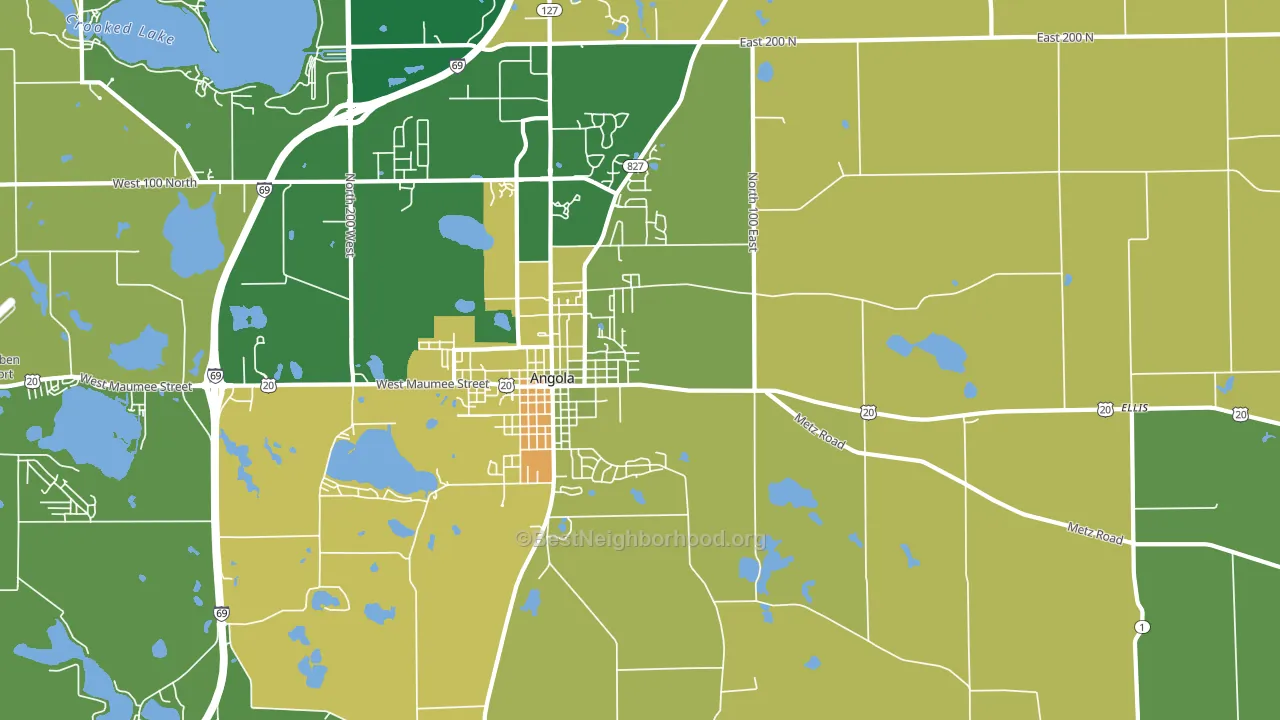 York, IN block-group voter-turnout map