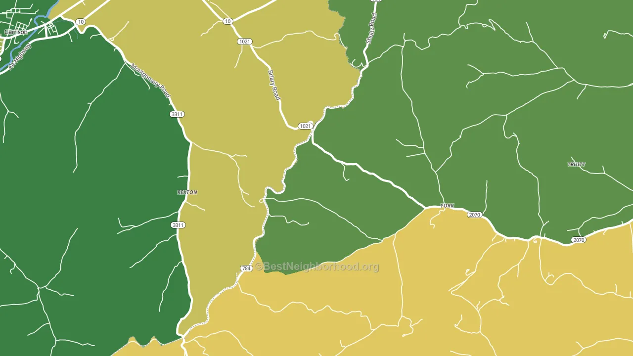 York, KY block-group voter-turnout map