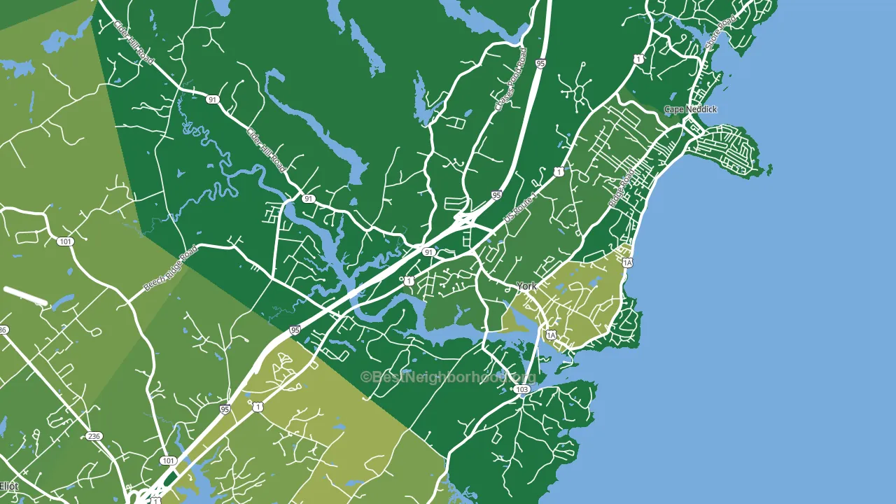 York, ME block-group voter-turnout map
