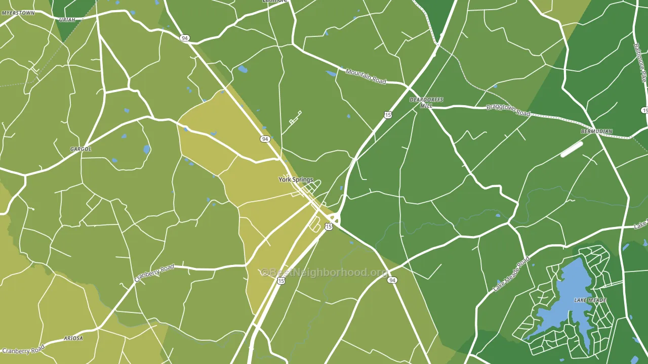 York Springs, PA block-group voter-turnout map