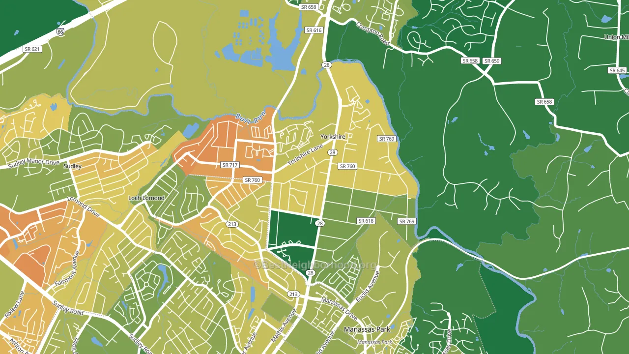 Yorkshire, VA block-group voter-turnout map