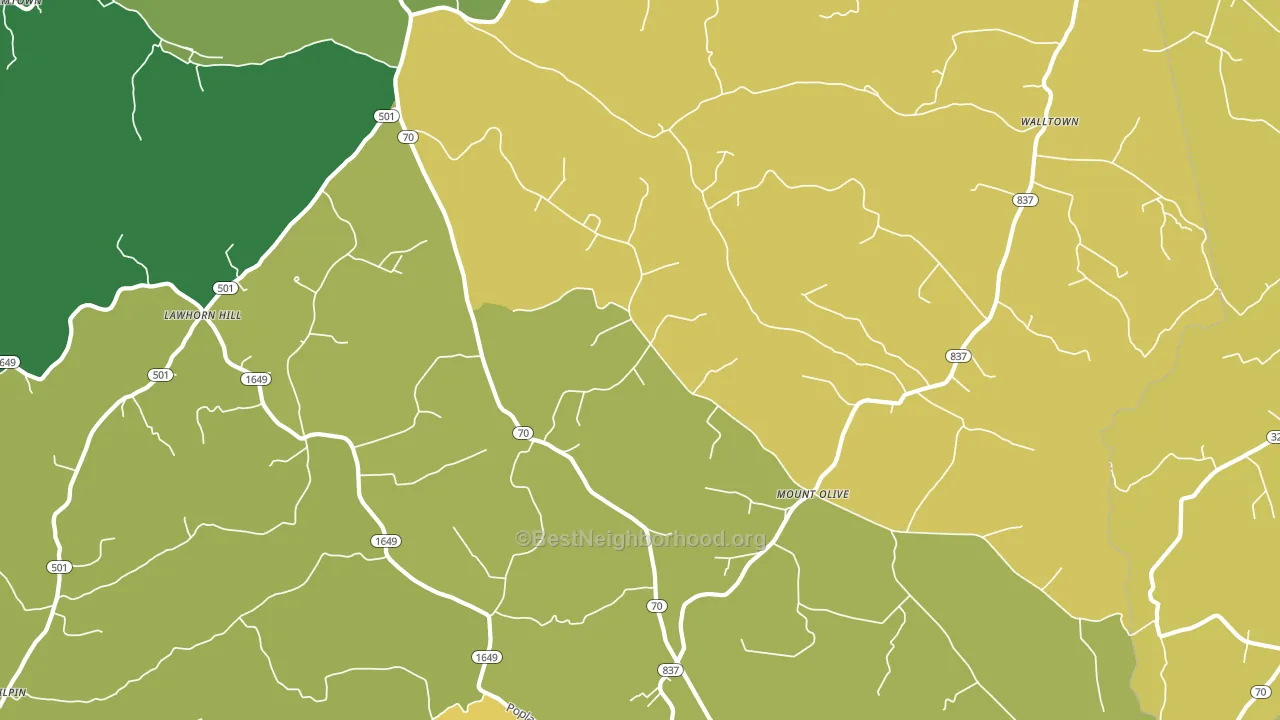Yosemite, KY block-group voter-turnout map