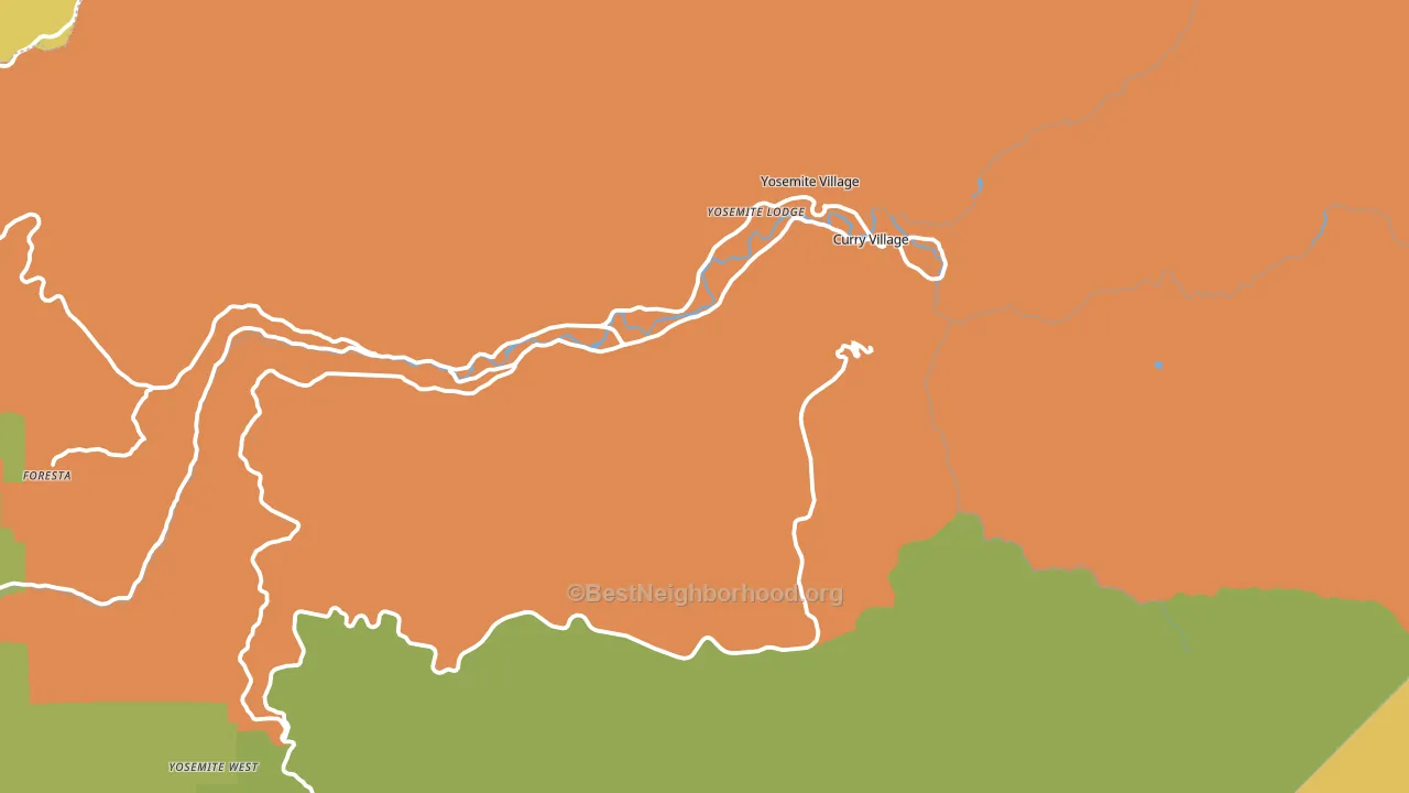Yosemite National Park, CA block-group voter-turnout map
