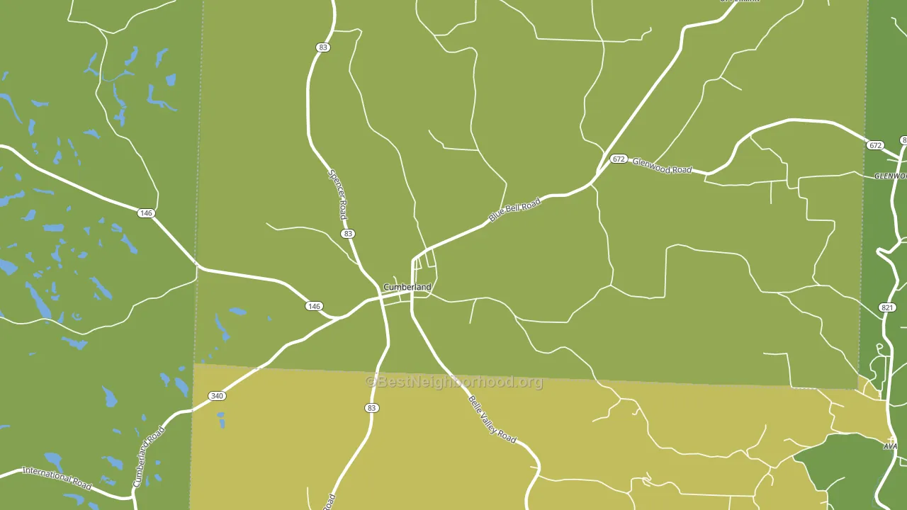 Young Hickory, OH block-group voter-turnout map
