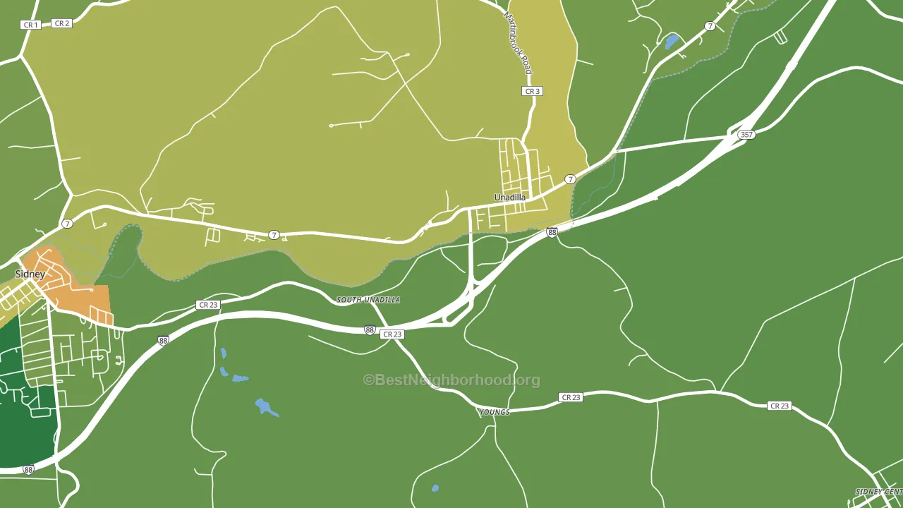 Youngs, NY block-group voter-turnout map