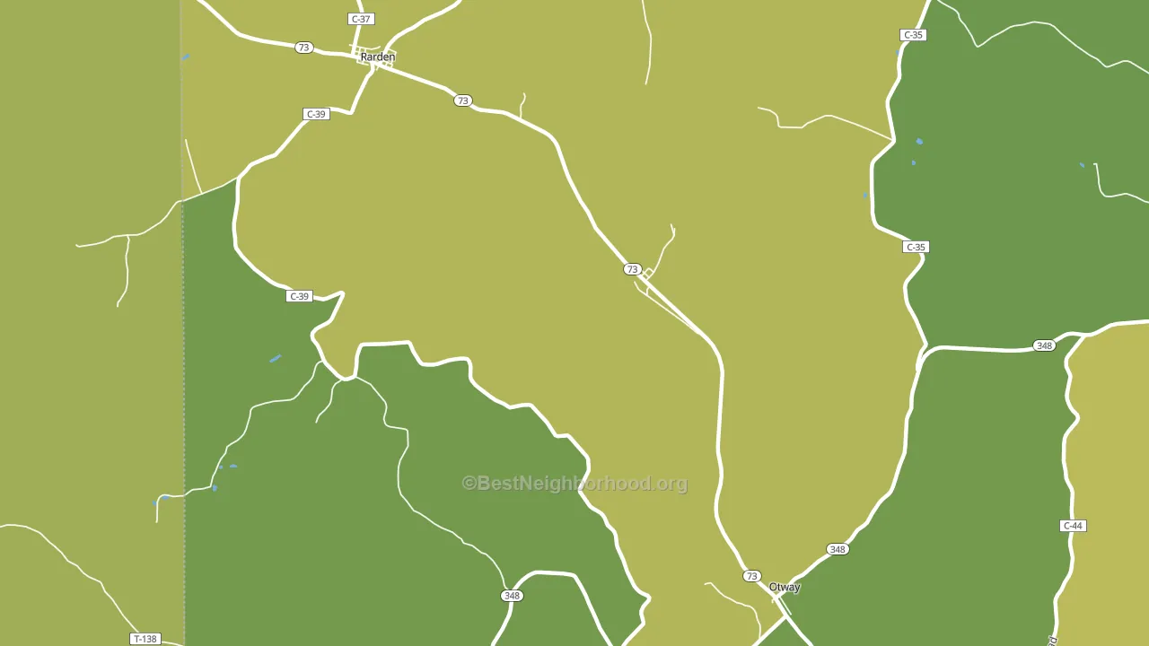 Youngs, OH block-group voter-turnout map