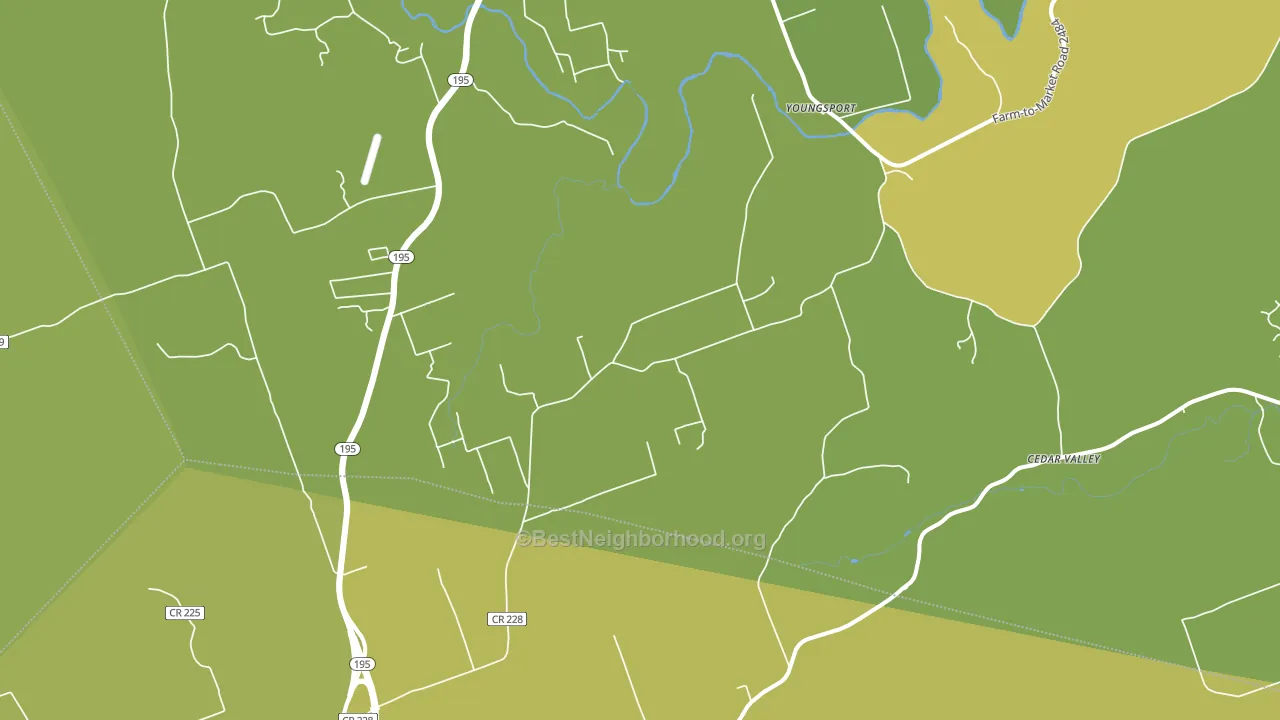 Youngsport, TX block-group voter-turnout map