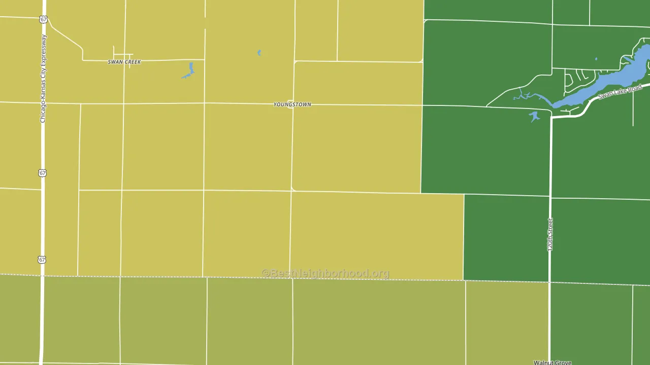 Youngstown, IL block-group voter-turnout map