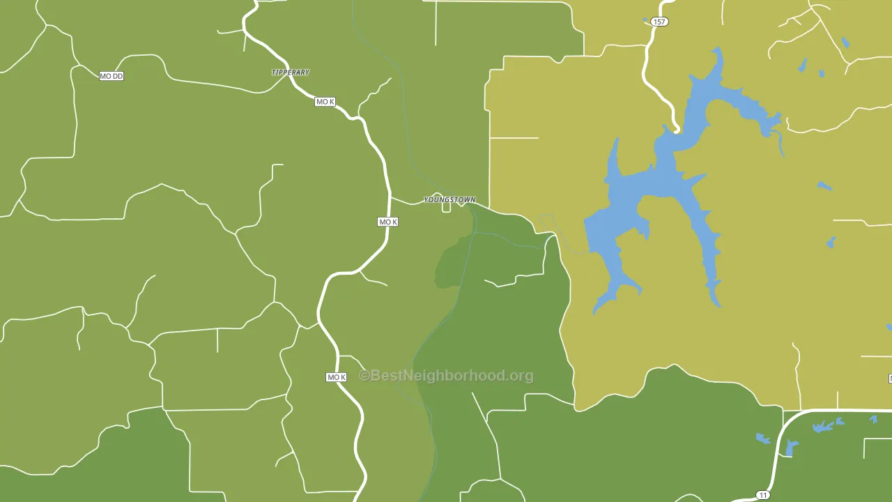 Youngstown, MO block-group voter-turnout map