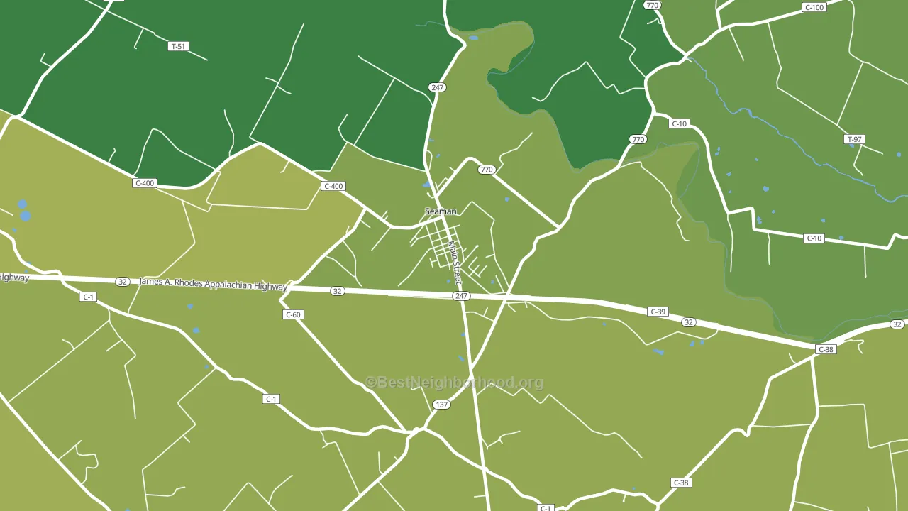 Youngsville, OH block-group voter-turnout map
