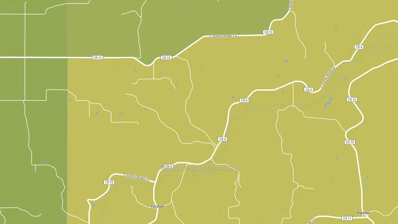 Yucatan, MN block-group voter-turnout map