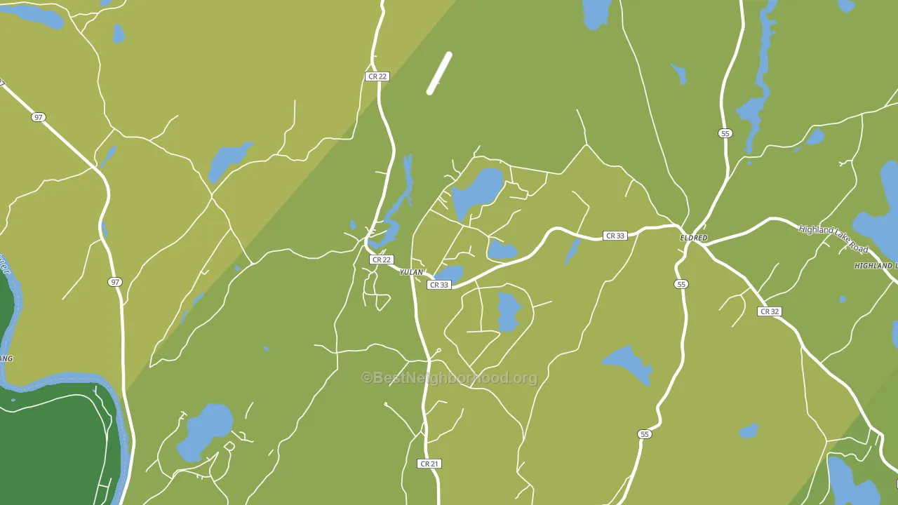Yulan, NY block-group voter-turnout map