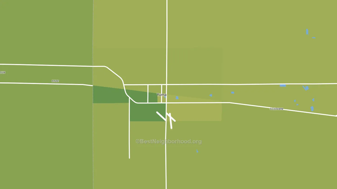Yuma, CO block-group voter-turnout map