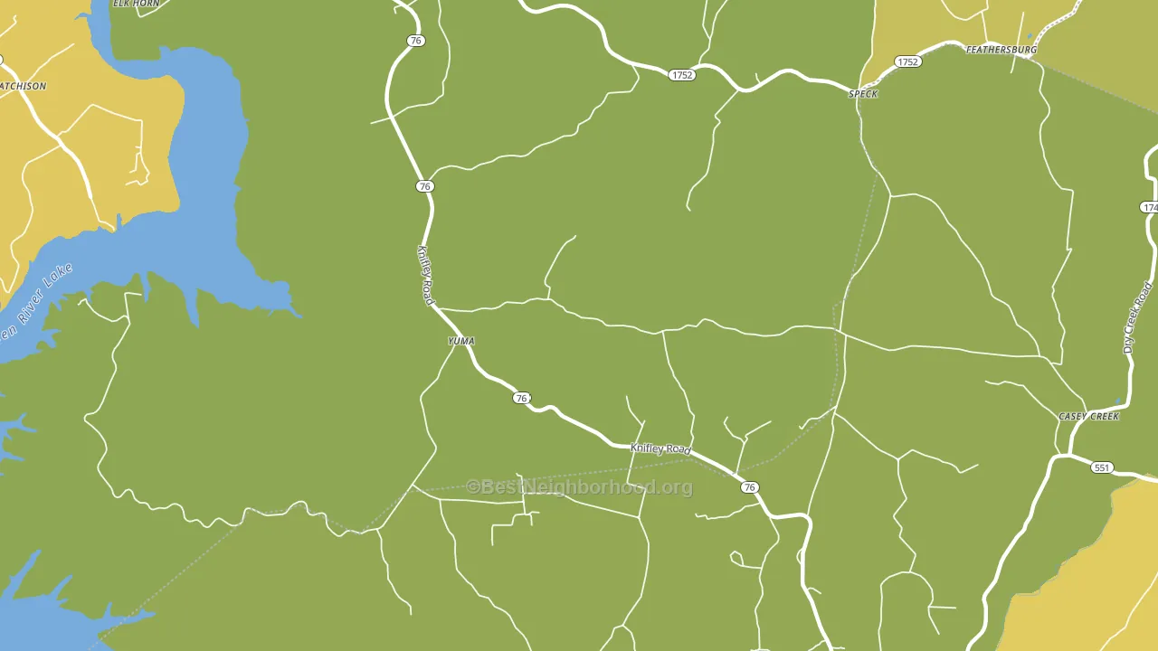 Yuma, KY block-group voter-turnout map