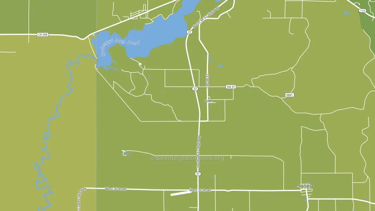 Yuma, MI block-group voter-turnout map