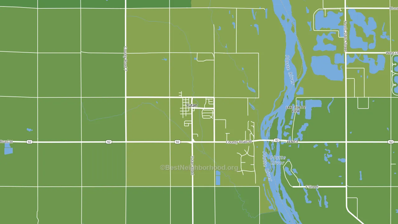 Yutan, NE block-group voter-turnout map