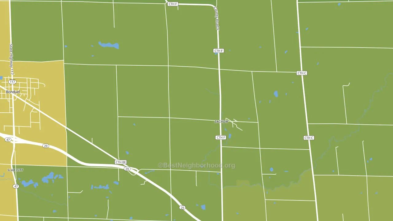 Zachow, WI block-group voter-turnout map