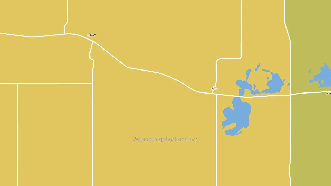 Zahl, ND block-group voter-turnout map