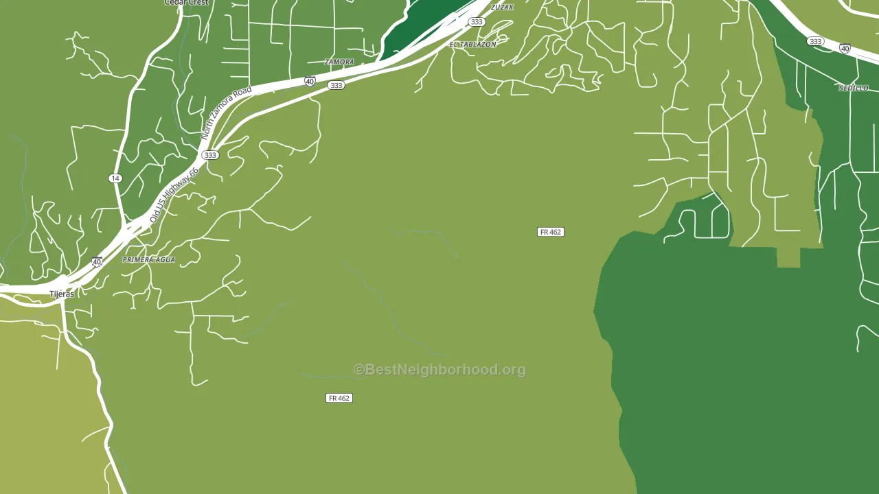Zamora, NM block-group voter-turnout map