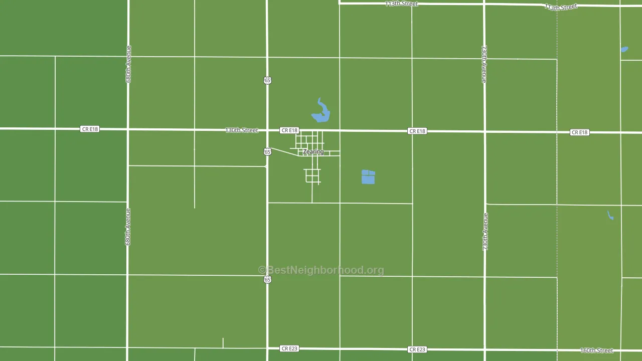 Zearing, IA block-group voter-turnout map