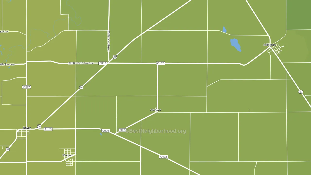 Zearing, IL block-group voter-turnout map