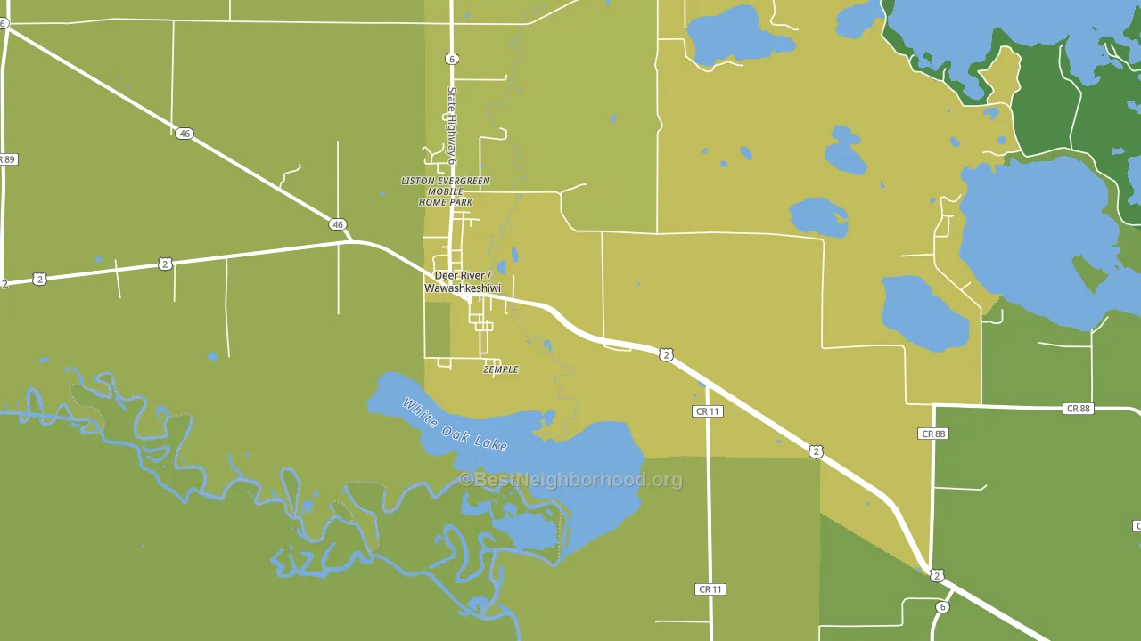 Zemple, MN block-group voter-turnout map