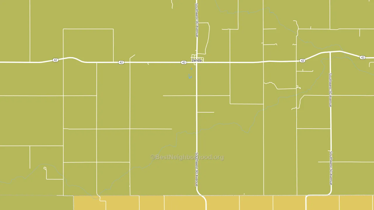 Zenda, KS block-group voter-turnout map