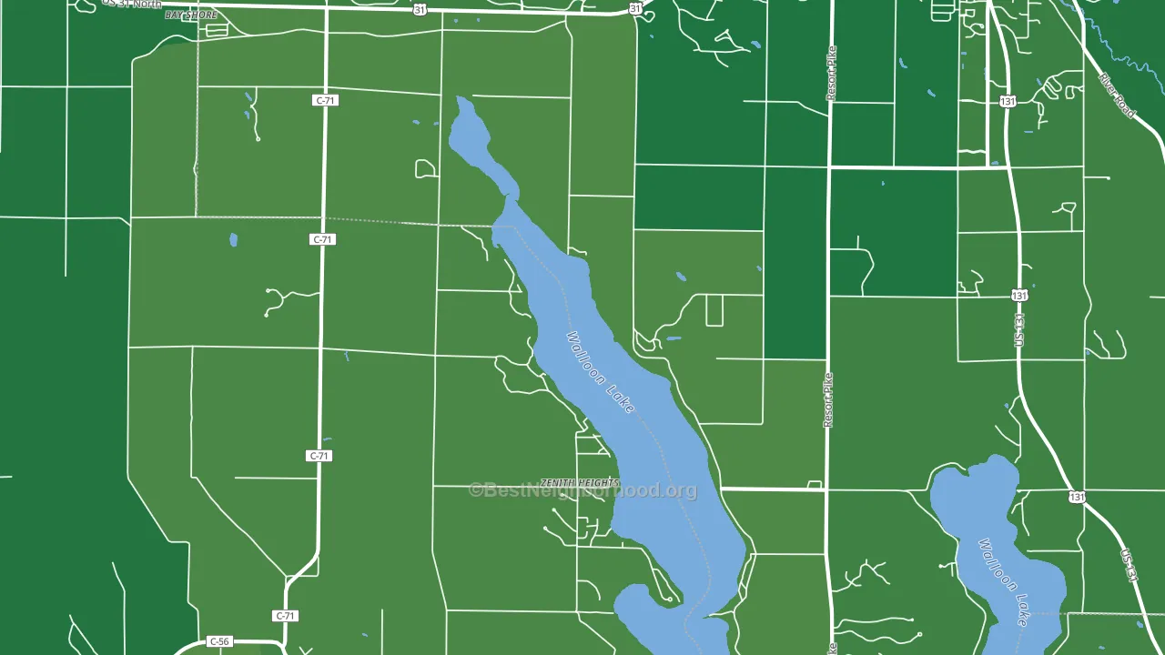 Zenith Heights, MI block-group voter-turnout map
