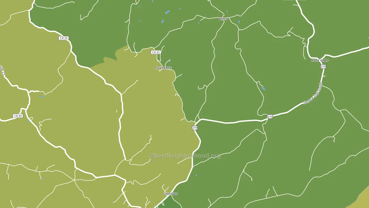 Zenith, WV block-group voter-turnout map