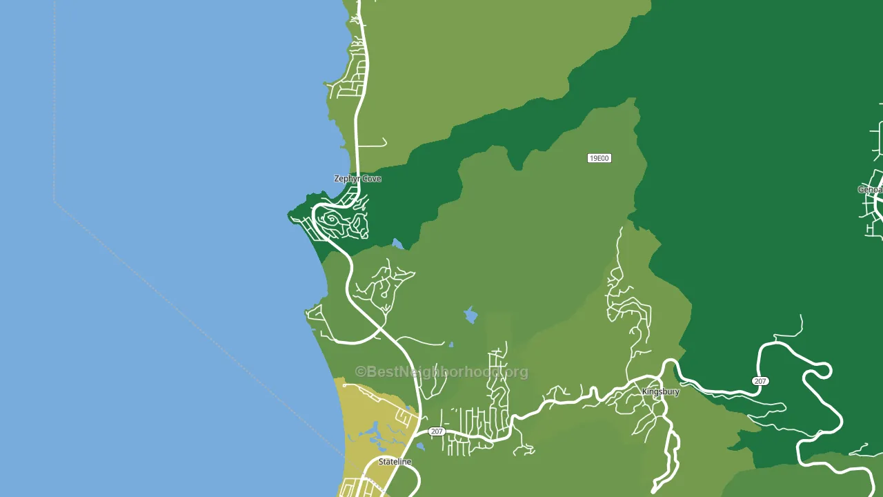 Zephyr Cove, NV block-group voter-turnout map