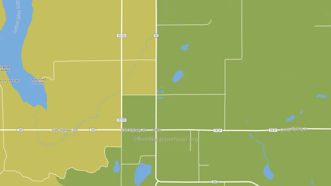 Zerkel, MN block-group voter-turnout map